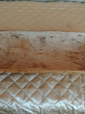 Authentic wooden trough used, over 70 years old