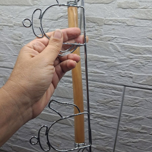 Kitchen paper holder metal and wood, like new
