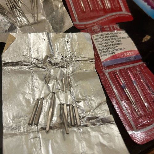 Singer sewing machine needles and knitting needle set, new, about 40 pieces