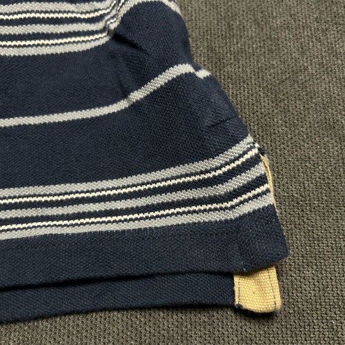 Timberland men's striped short-sleeve polo blue navy like new