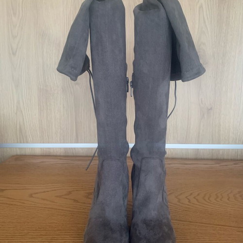 Sante gray suede over the knee boots new