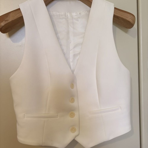 Zara vest like new, white, size M