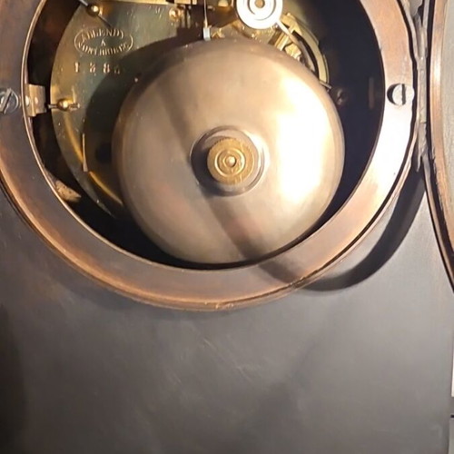 Bronze Pendulum Clock Refurbished, 37 cm Height, 8 Day Movement
