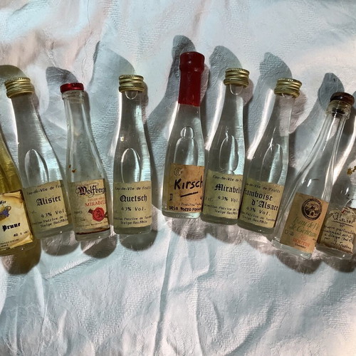 Eau de Vie miniature bottles used, set of 9