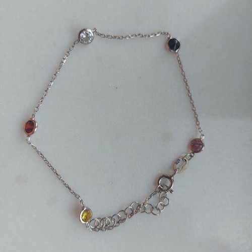 Bracelet in pure silver 925 for girl like new with stones