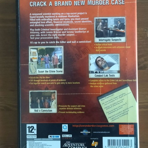Law & Order II: Double or Nothing PC used