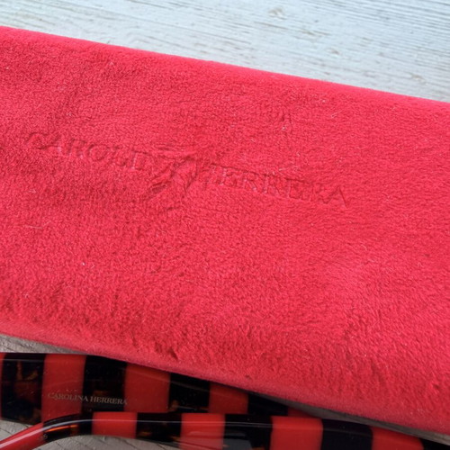 Carolina Herrera sunglasses like new, red