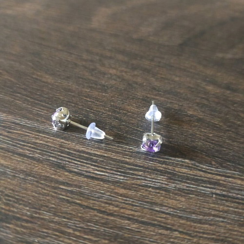 Earrings used, purple