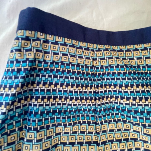 Vintage skirt used, blue, 100% cotton, size XXL