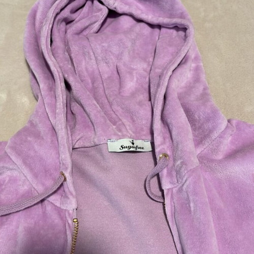 Sugar Free tracksuit jacket used, size M, pink lilac