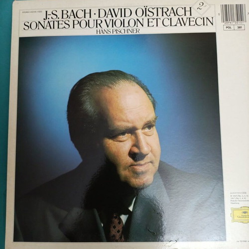 J-S Bach David Oïstrach Sonates pour violon et clavecin LP like new