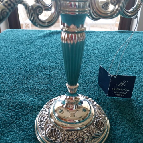 Silver-plated five-arm candlestick new