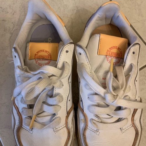 Adidas Super Court white with orange and purple details size 38 like new