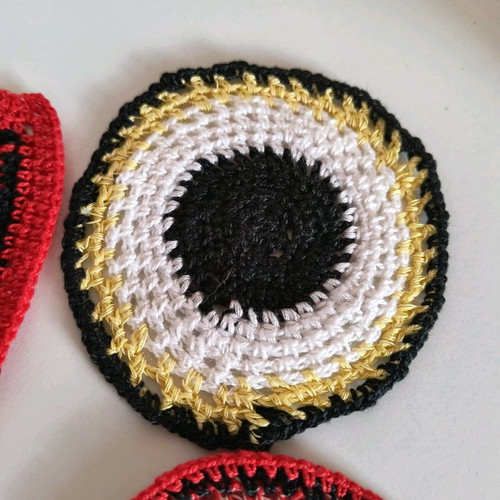 Handmade coasters new, set of 4 pieces