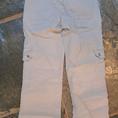 Zara cream safari jeans pants with pockets for 14 years, size 164 cm
