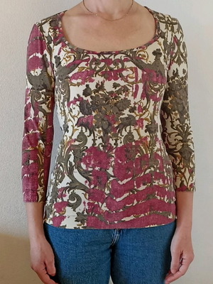Roberto Cavalli blouse like new, cotton, size M, colorful print