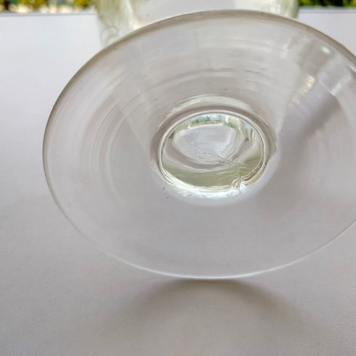 Cut glass pitcher used with minor wear
