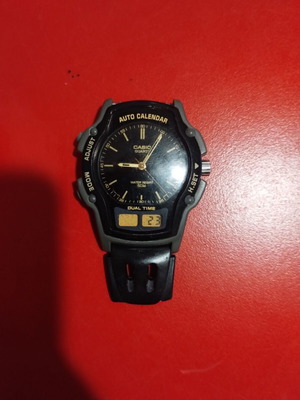 Casio AW-24 vintage μεταχειρισμένο ρολόι αναλογικό-ψηφιακό μαύρο