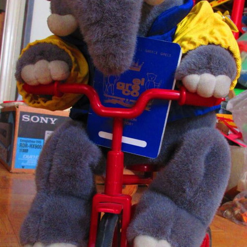Elephant cyclist wind-up 40cm from el Greco new