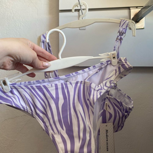 Swimsuit new, white and purple, available sizes 40, 42, 44, 46