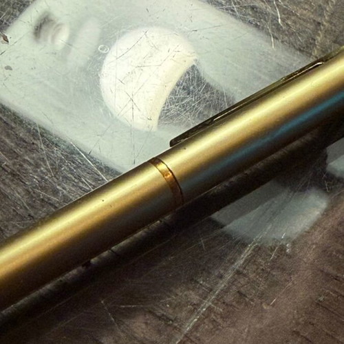 Vintage Mini Metal Pen satin gold finish new