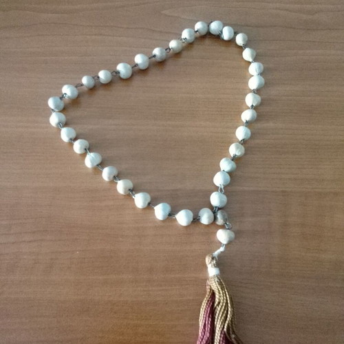 Worry beads like new with wooden beads and brown-bordeaux tassel rustic