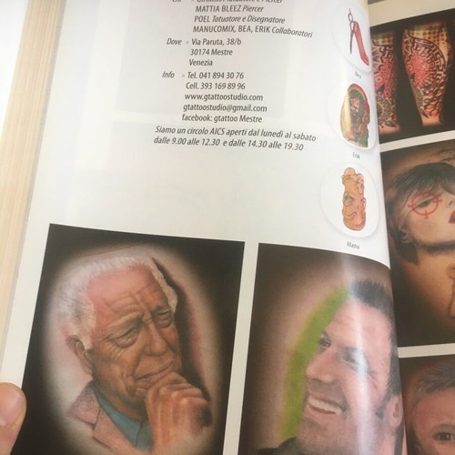 Tattoo book Animation Tatuatori Italiani 2013 with artist information