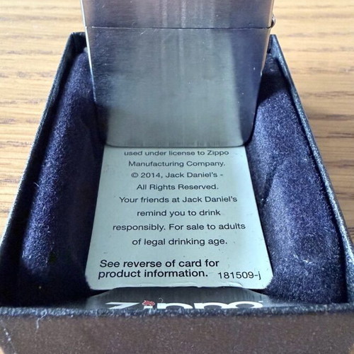 Zippo lighter used with Jack Daniel’s scenes