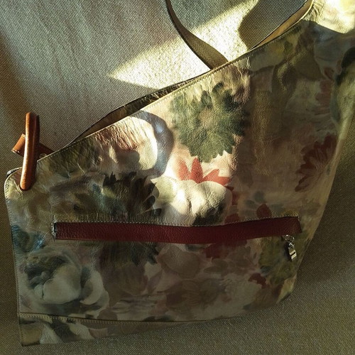 Condor leather bag like new, crossbody, beige and brown