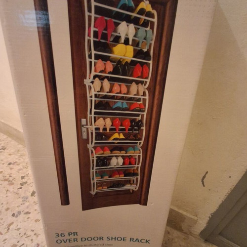 Shoe rack 36 positions new, over door or wall mount