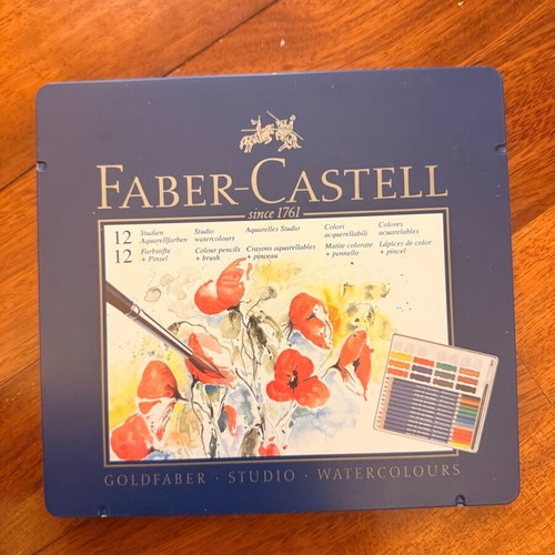 Faber Castell 12 colour pencils and 8 water colours like new