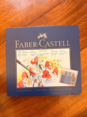 Faber Castell 12 colour pencils and 8 water colours like new