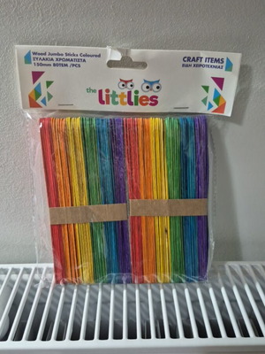 Colored sticks used