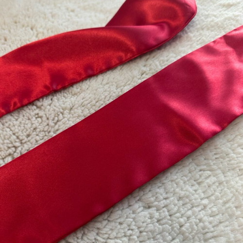 Satin red belt ziczac adjustable new