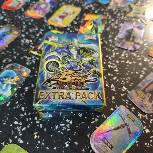 Yu-Gi-Oh! cards used with sleeves and extras pack