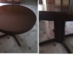 Dining table like new, extendable solid wood walnut color