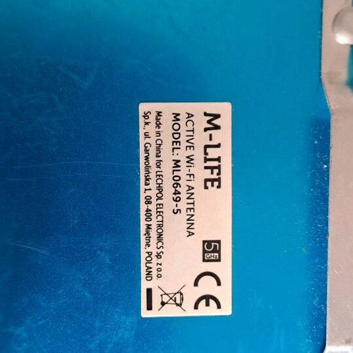 Wi-Fi antenna M-Life model ml0649-5 used with 5-meter cable