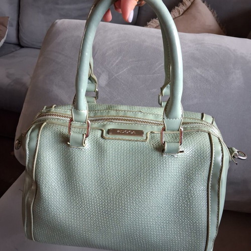 Doca crossbody bag used, turquoise color