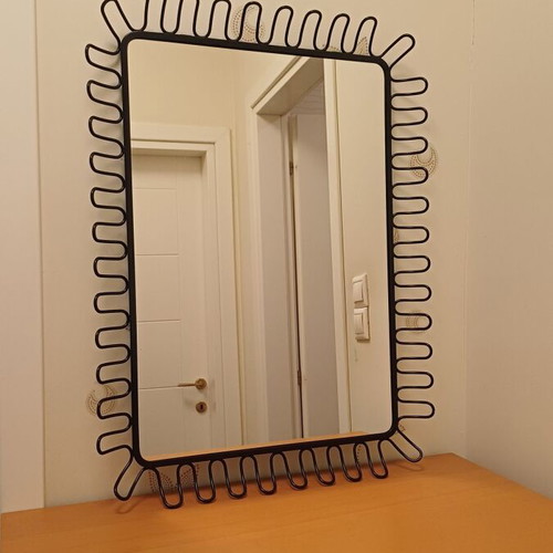 IKEA Mandal mirror like new with wavy metal frame
