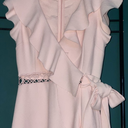 Midi dress pink with ruffles True Decadence new, size M