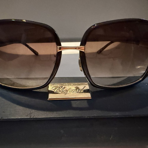 Chopard sunglasses with Swarovski crystals, like new, brown gradient lenses