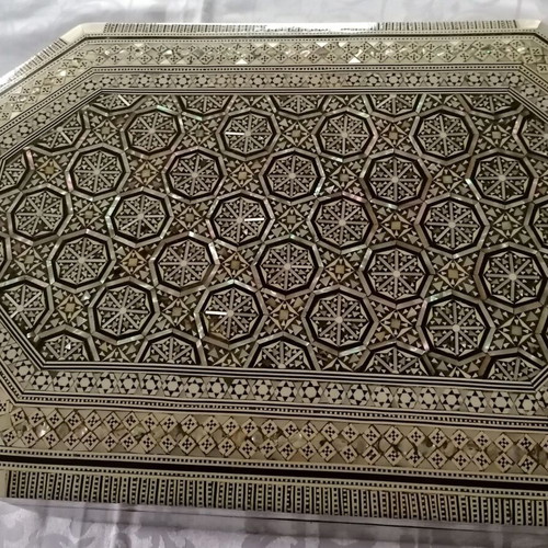 Large handmade jewelry box decorated with mother of pearl, like new