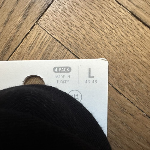 Zara short black socks pack of 4, size 43-46