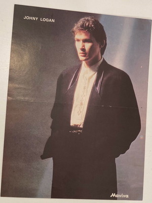 Johnny Logan - Bruce Willis Insert Poster from Manina magazine In good condition Price 4 Euros