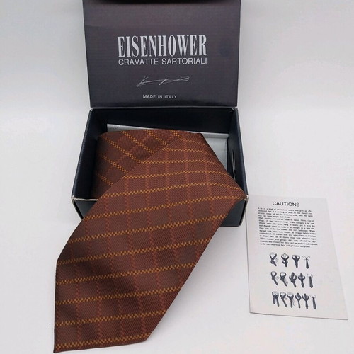 Italian tie EISENHOWER new, silk, in box