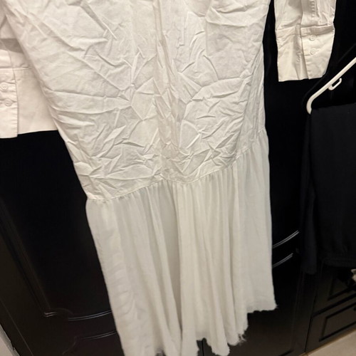 Zara pleated shirt dress like new, white, size M