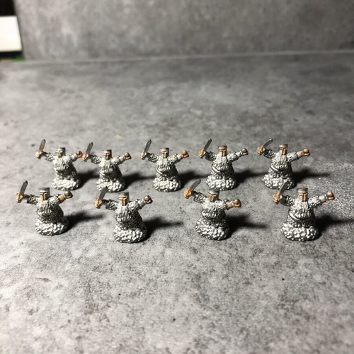 Pendraken 12mm miniature dwarf warriors, 90s, set of 9