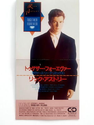 Rick Astley Together Forever Japanese CD Single used, 1988 pop