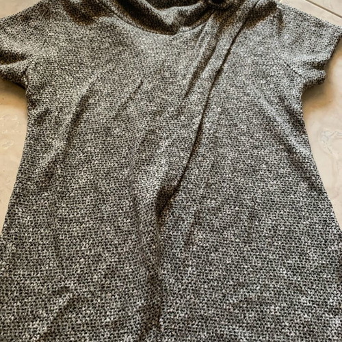 Blouse with collar like new, white and gray, size S