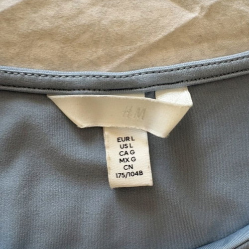 H&M Blue Bodysuit used, size L